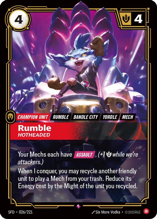 026/221 R Rumble - Hotheaded