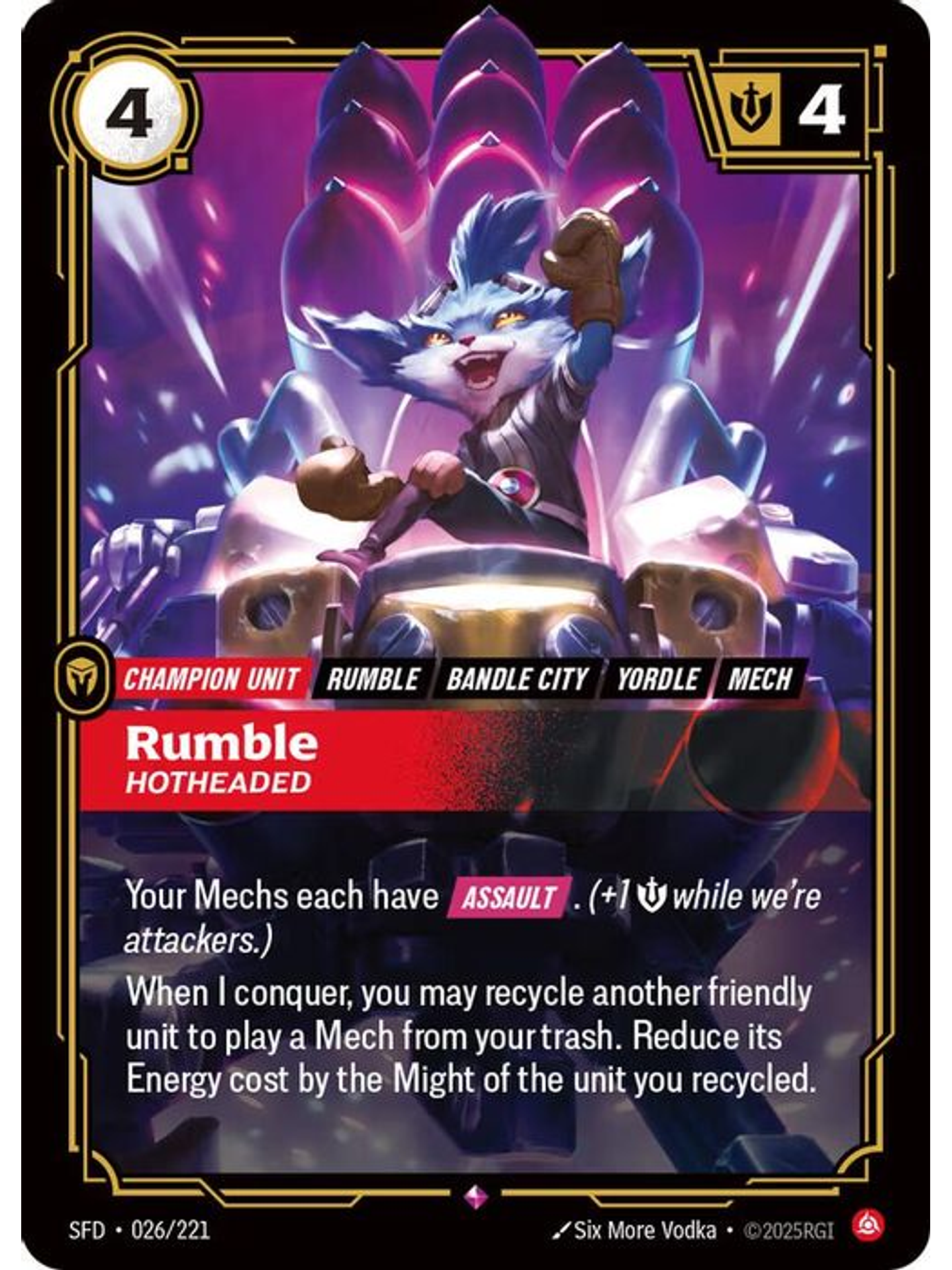 026/221 R Rumble - Hotheaded 1