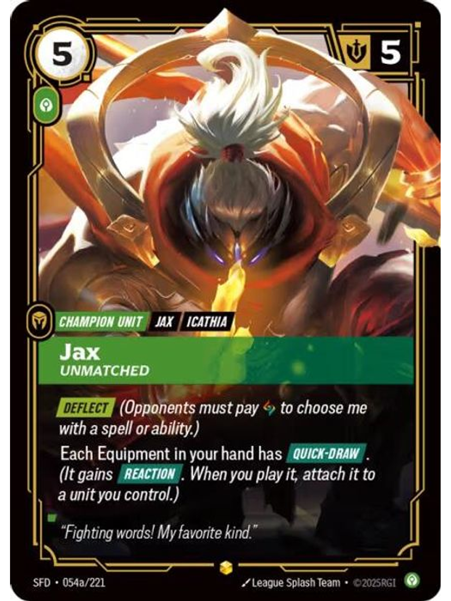 054a/221 (Alternate Art) Jax - Unmatched 1