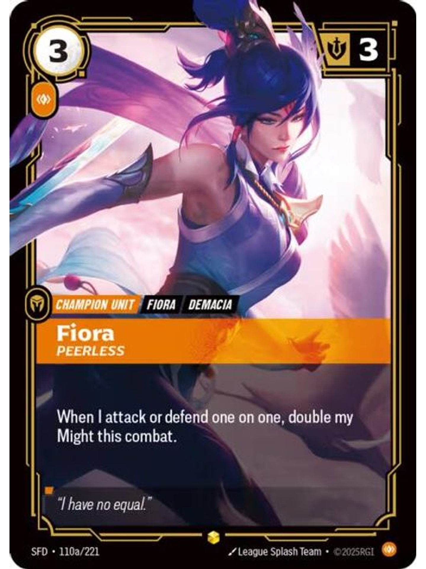 110a/221 (Alternate Art) Fiora - Peerless 1