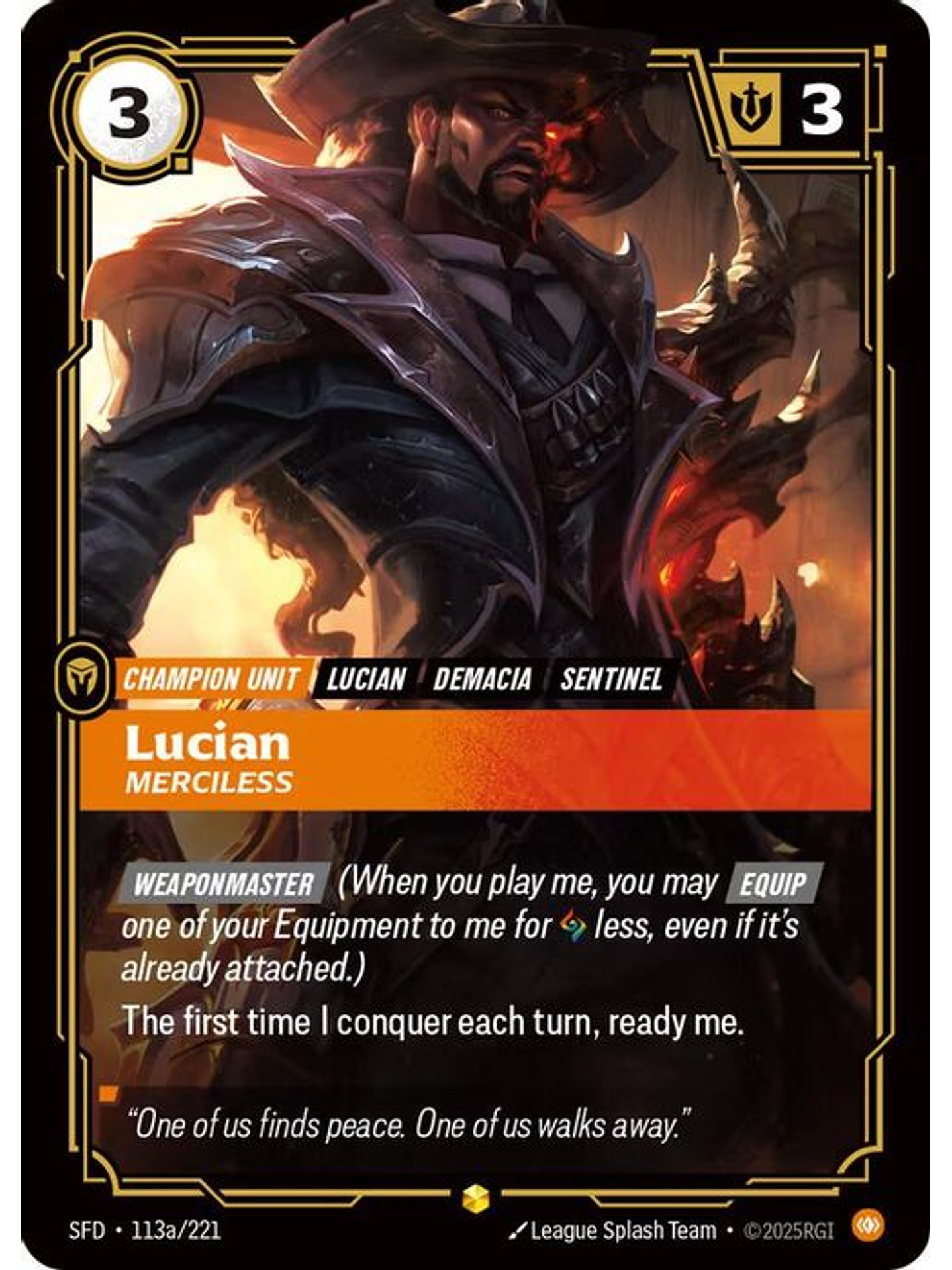 113a/221 (Alternate Art) Lucian - Merciless 1