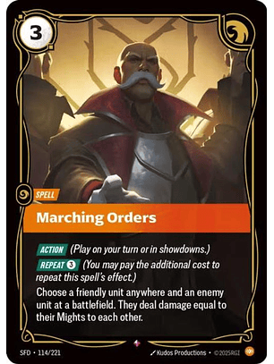 114/221 R Marching Orders