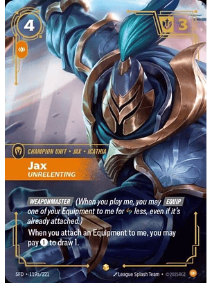119a/221 (Alternate Art) Jax - Unrelenting