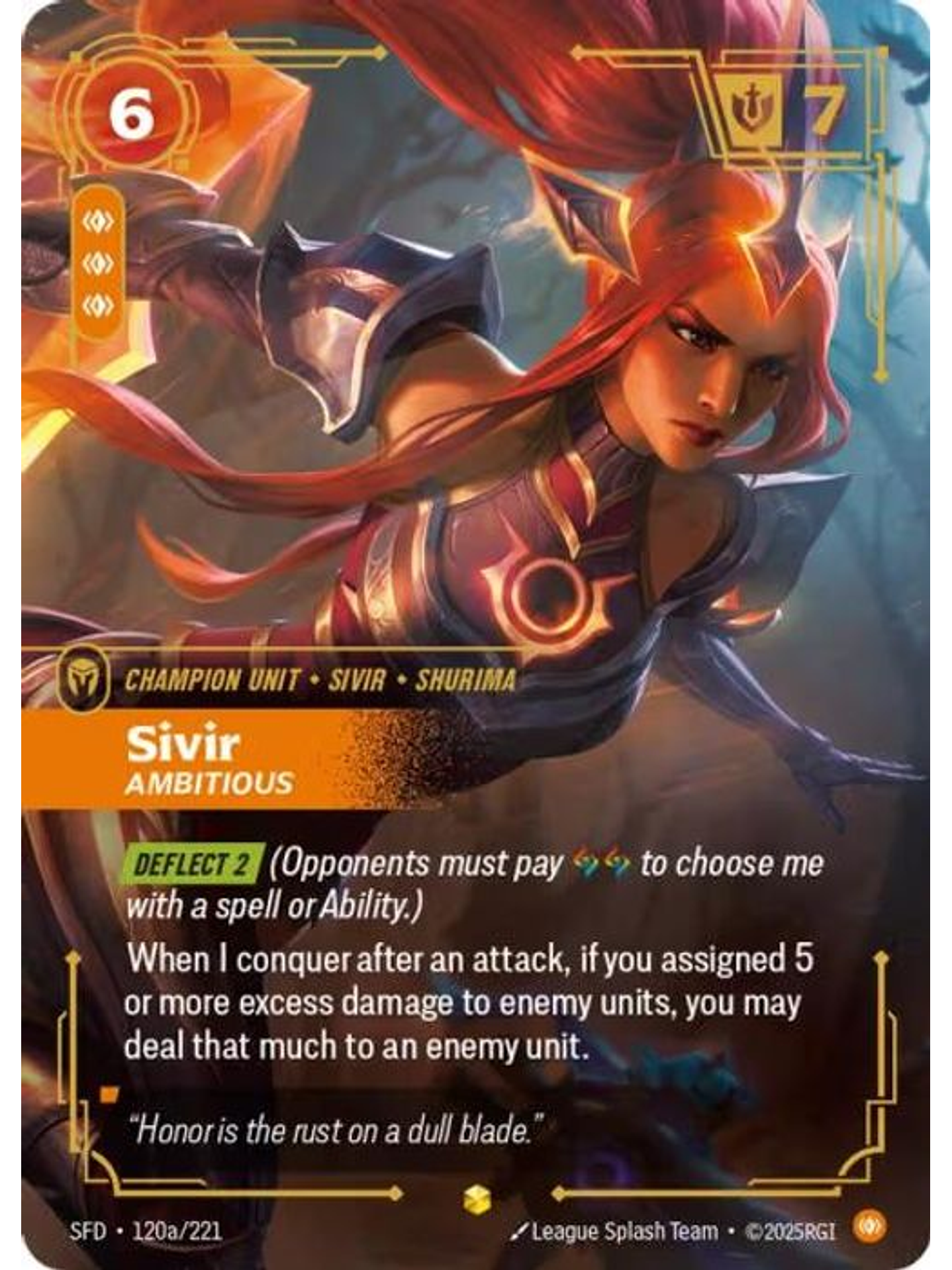 120a/221 (Alternate Art) Sivir - Ambitious 1