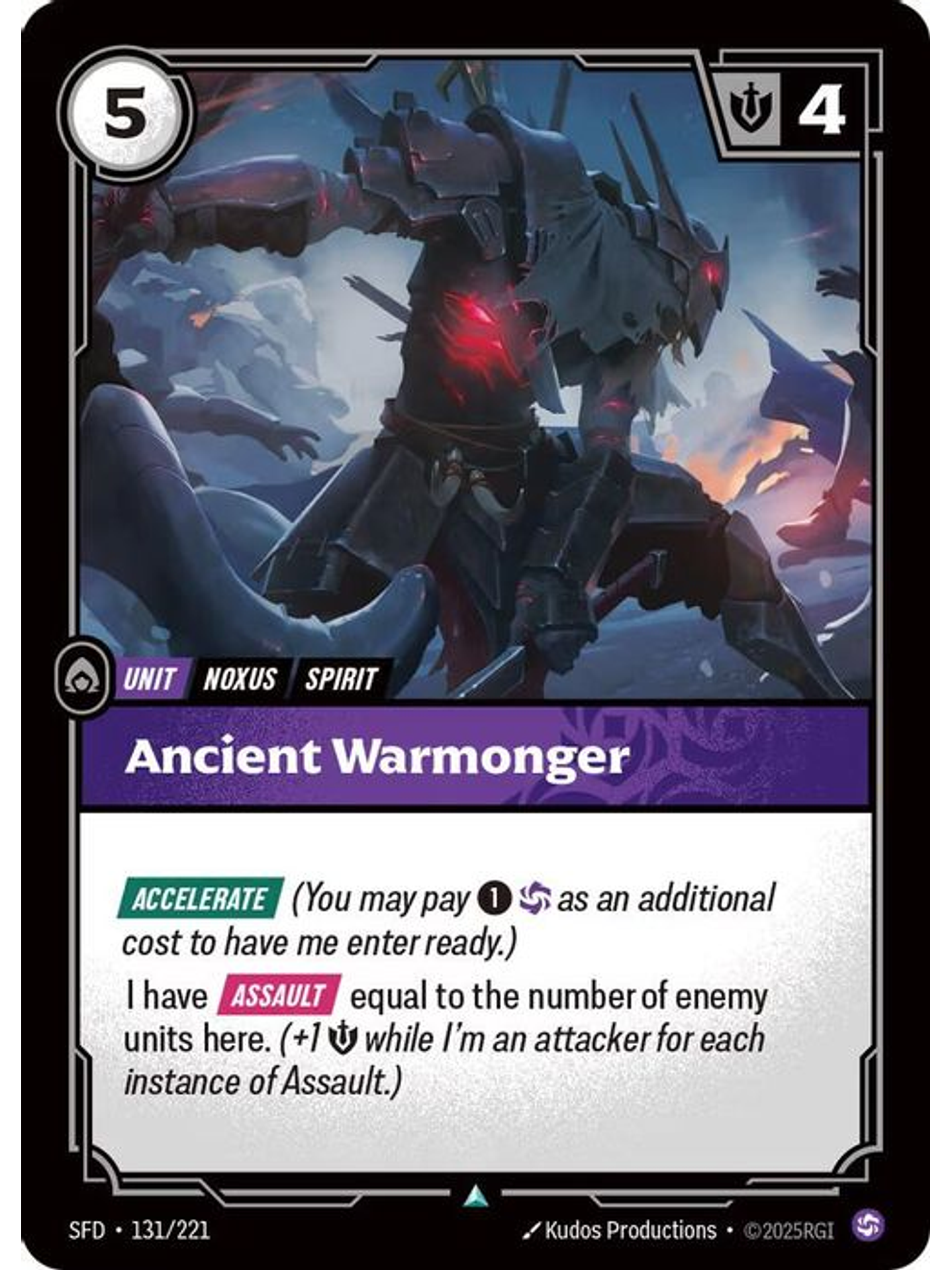 131/221 U Ancient Warmonger 1