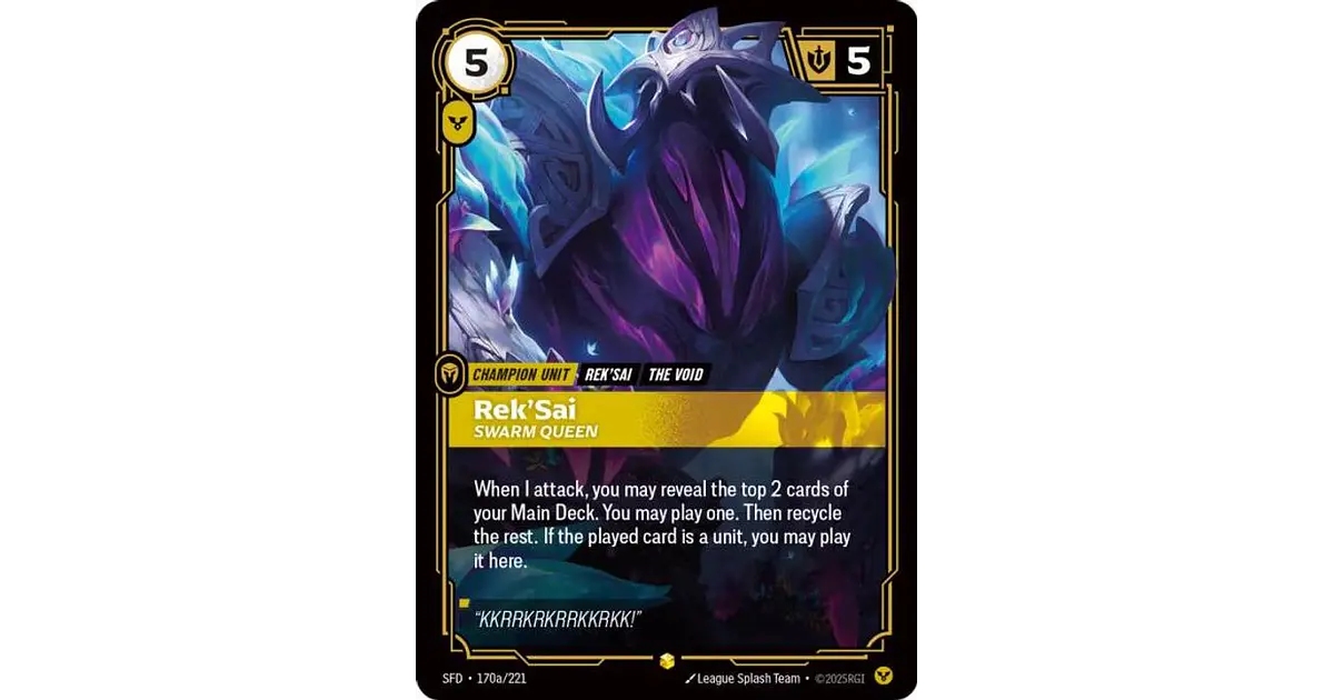 170a/221 (Alternate Art) Rek'Sai - Swarm Queen