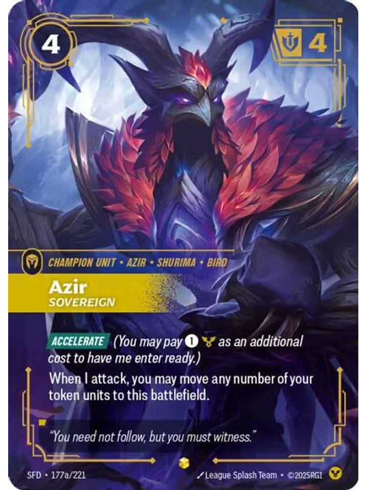 177a/221 (Alternate Art) Azir - Sovereign 1