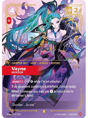 223*/221 (Alternate Art) Vayne - Hunter (Signature)
