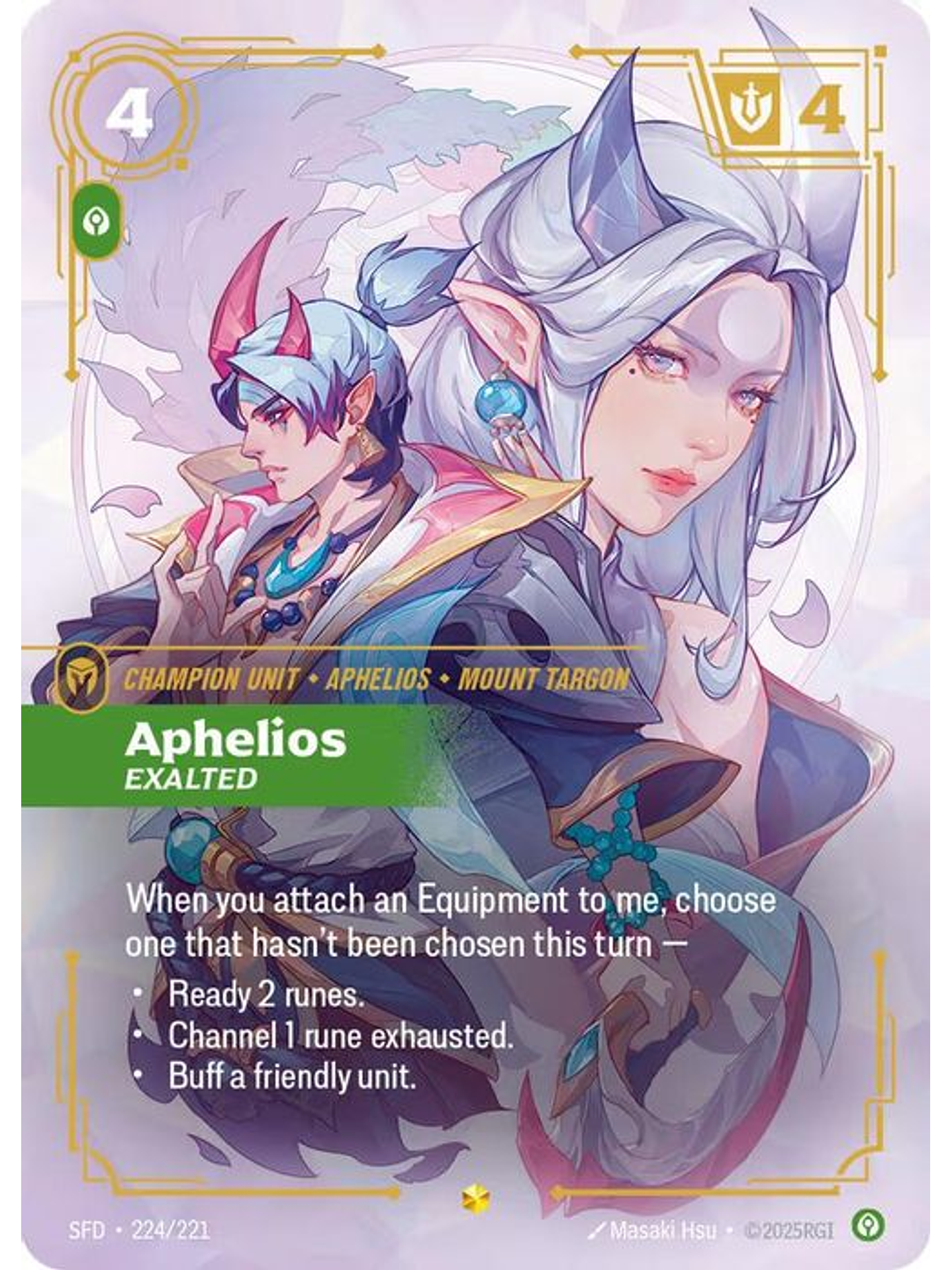 224/221 (Alternate Art) Aphelios - Exalted (Overnumbered) 1