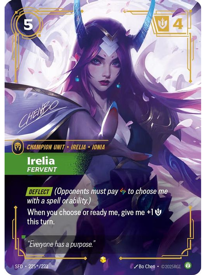 225*/221 (Alternate Art) Irelia - Fervent (Signature) 1
