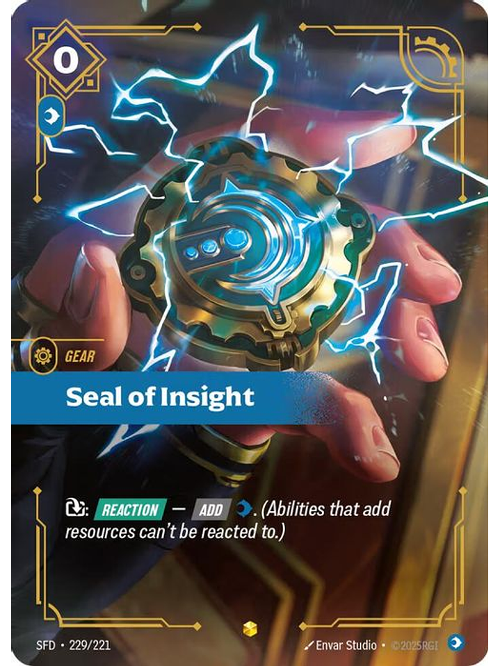 229/221 (Alternate Art) Seal of Insight (Overnumbered) 1