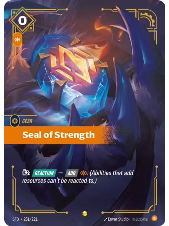 231/221 (Alternate Art) Seal of Strength (Overnumbered) 1