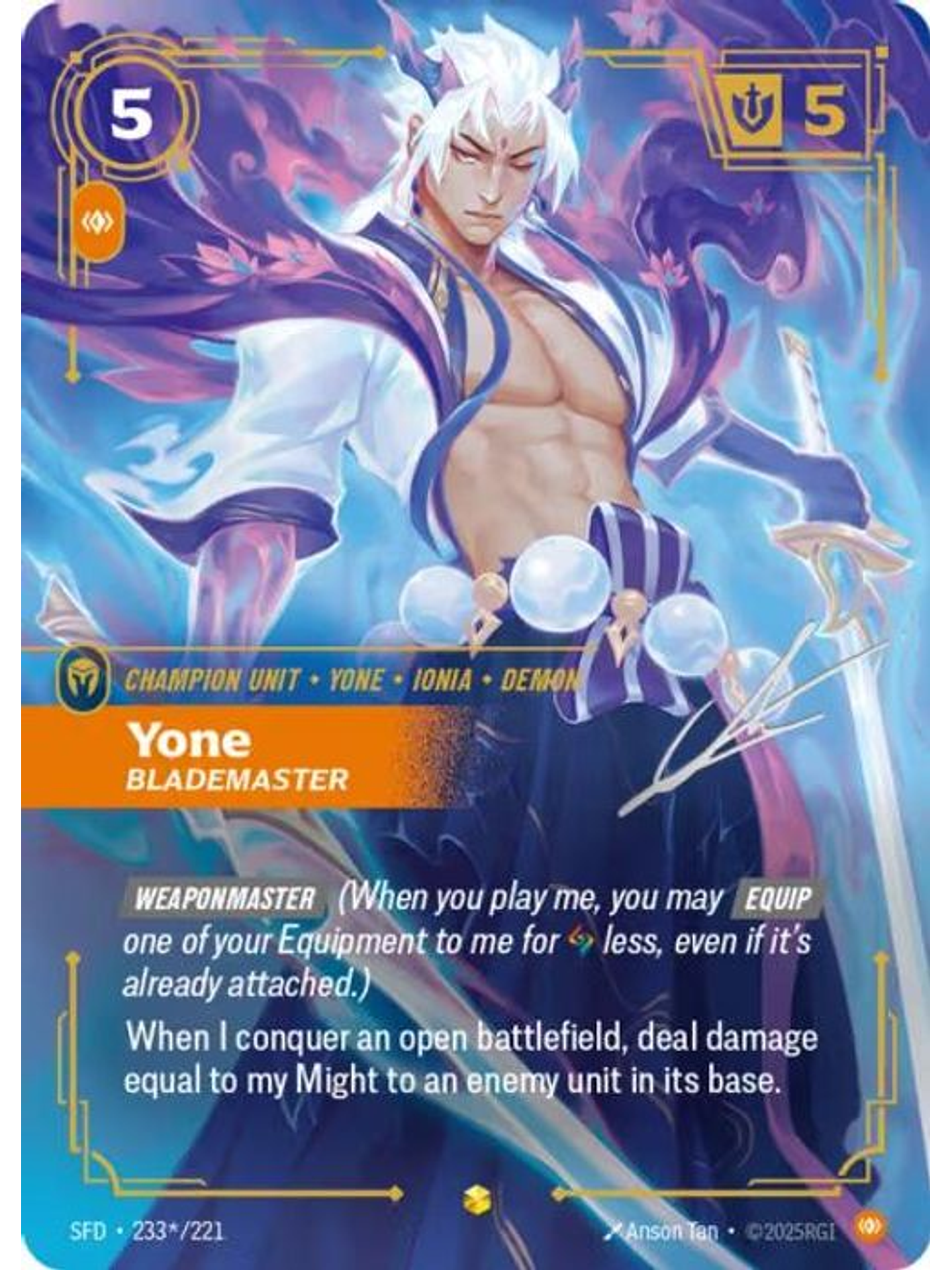 233*/221 (Alternate Art) Yone - Blademaster (Signature) 1
