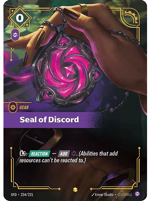 234/221 (Alternate Art) Seal of Discord (Overnumbered)