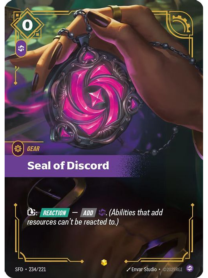 234/221 (Alternate Art) Seal of Discord (Overnumbered) 1