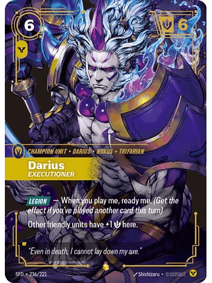 236/221 (Alternate Art) Darius - Executioner (Overnumbered)