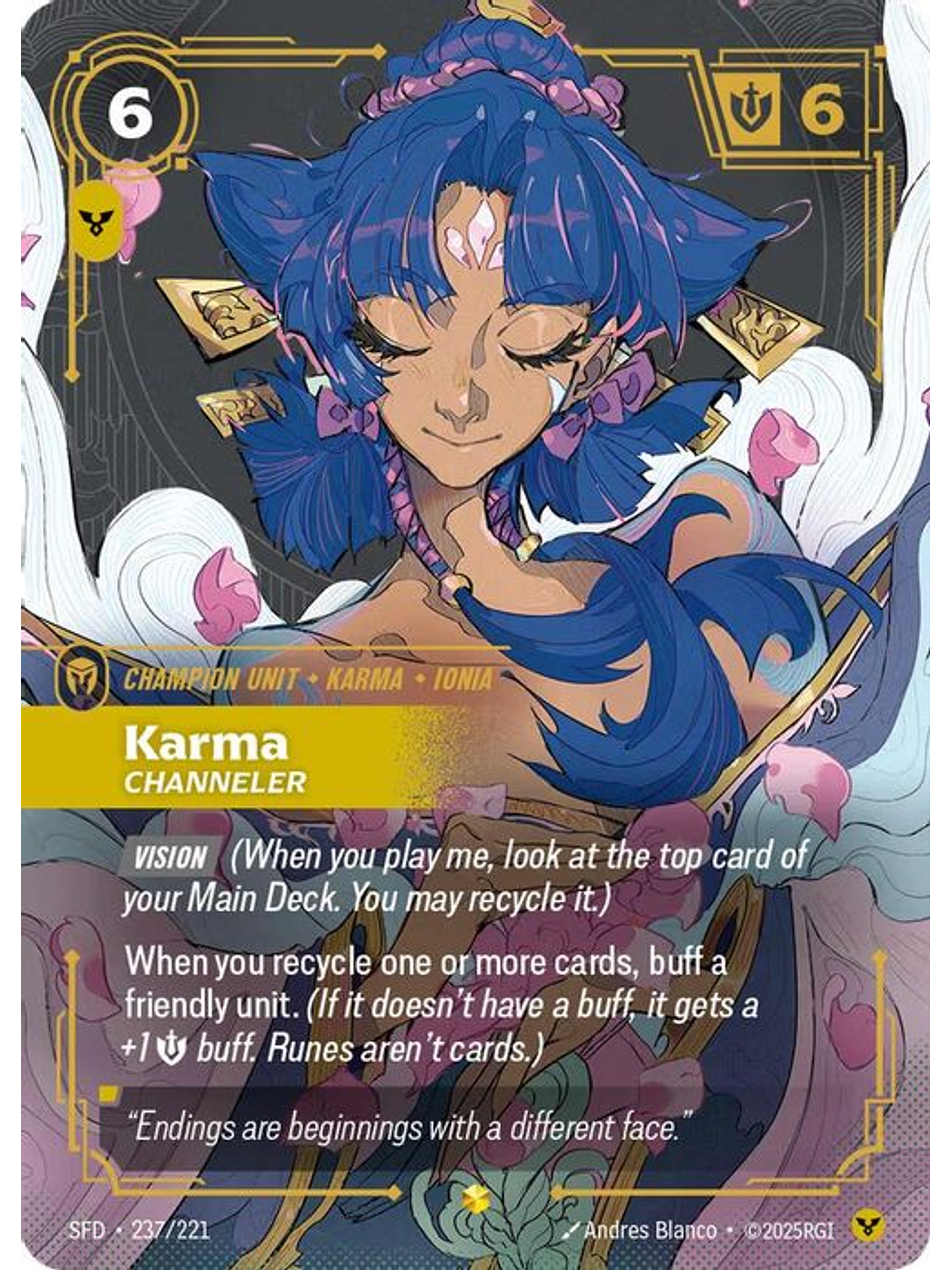 237/221 (Alternate Art) Karma - Channeler (Overnumbered) 1
