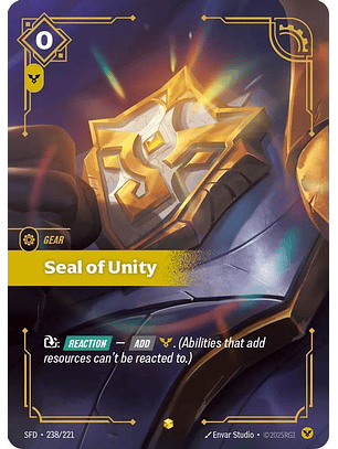 238/221 (Alternate Art) Seal of Unity (Overnumbered)