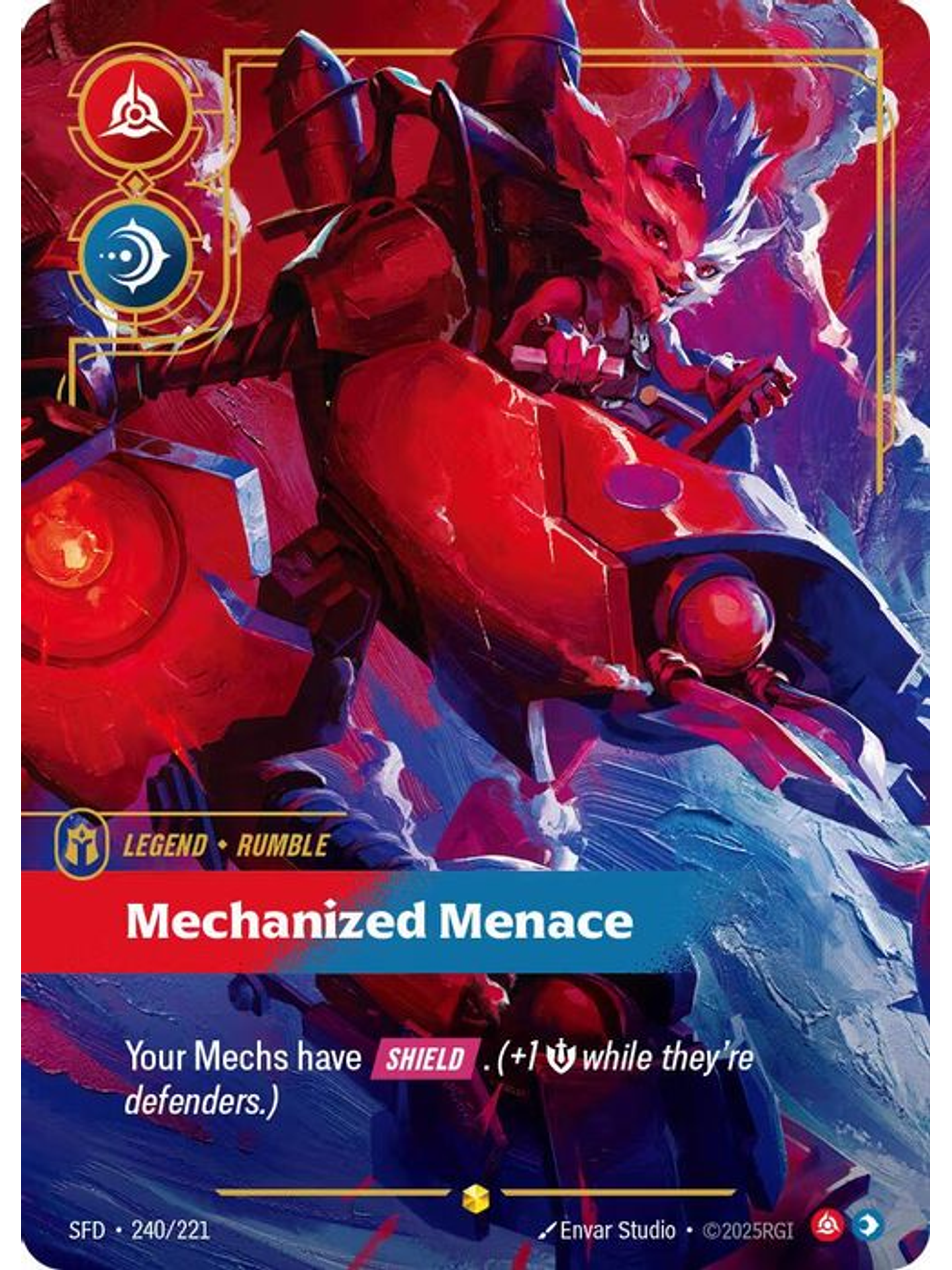 240/221 (Alternate Art) Rumble - Mechanized Menace (Overnumbered) 1