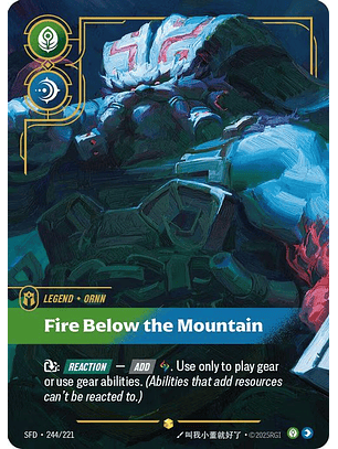 244/221 (Alternate Art) Ornn - Fire Below the Mountain (Overnumbered)