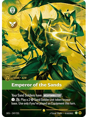 247/221 (Alternate Art) Azir - Emperor of the Sands (Overnumbered)