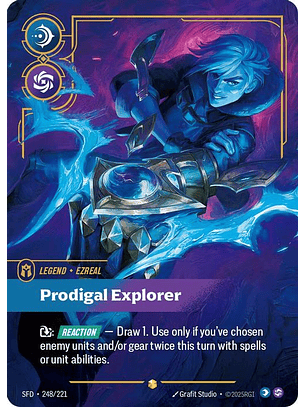 248/221 (Alternate Art) Ezreal - Prodigal Explorer (Overnumbered)