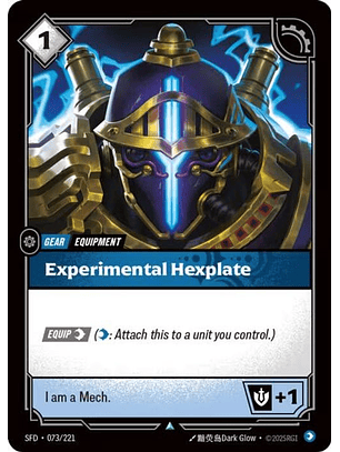 073/221 U Experimental Hexplate (FOIL)