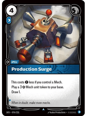076/221 U Production Surge (FOIL)