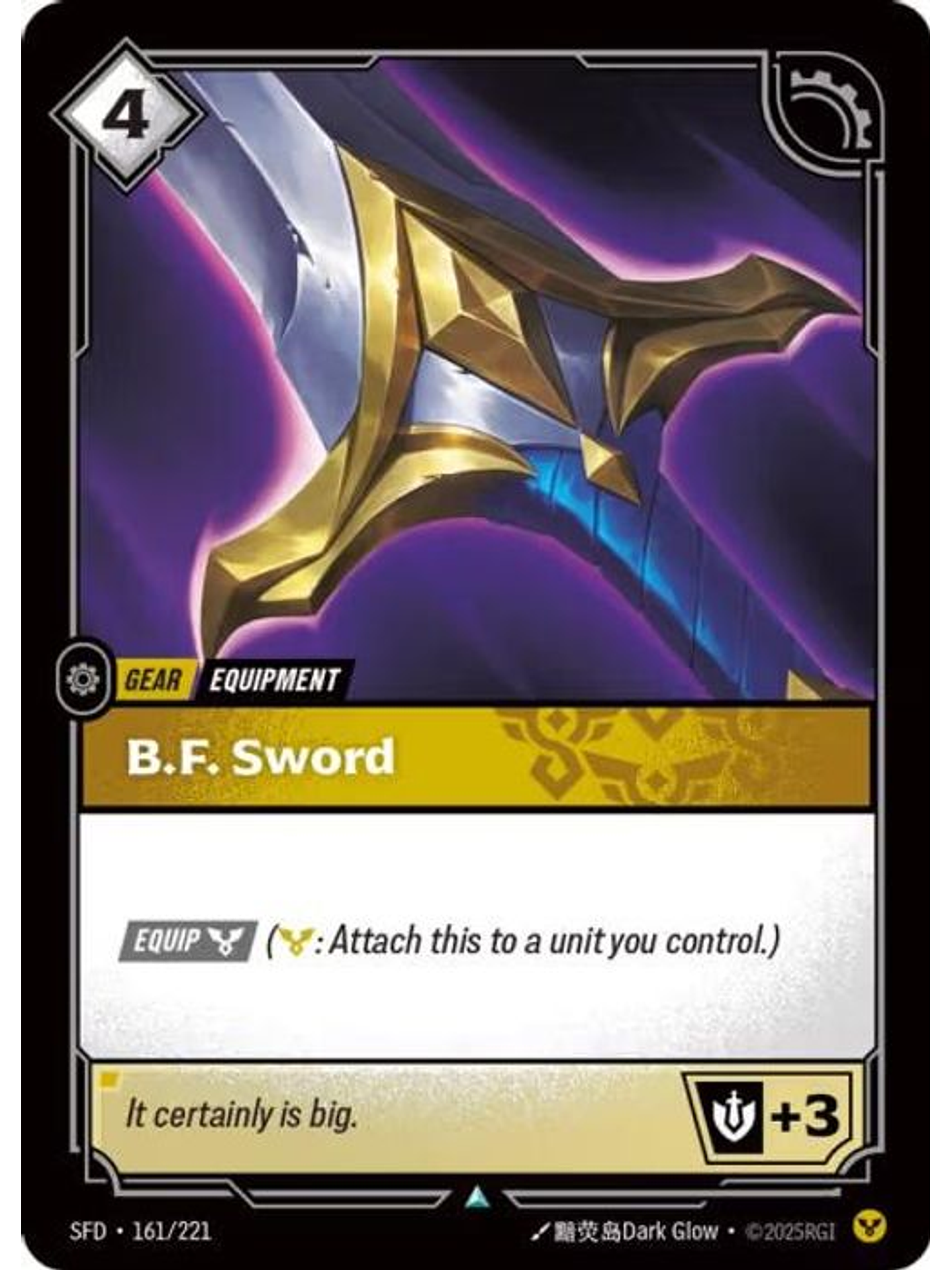 161/221 U B.F. Sword (FOIL) 1