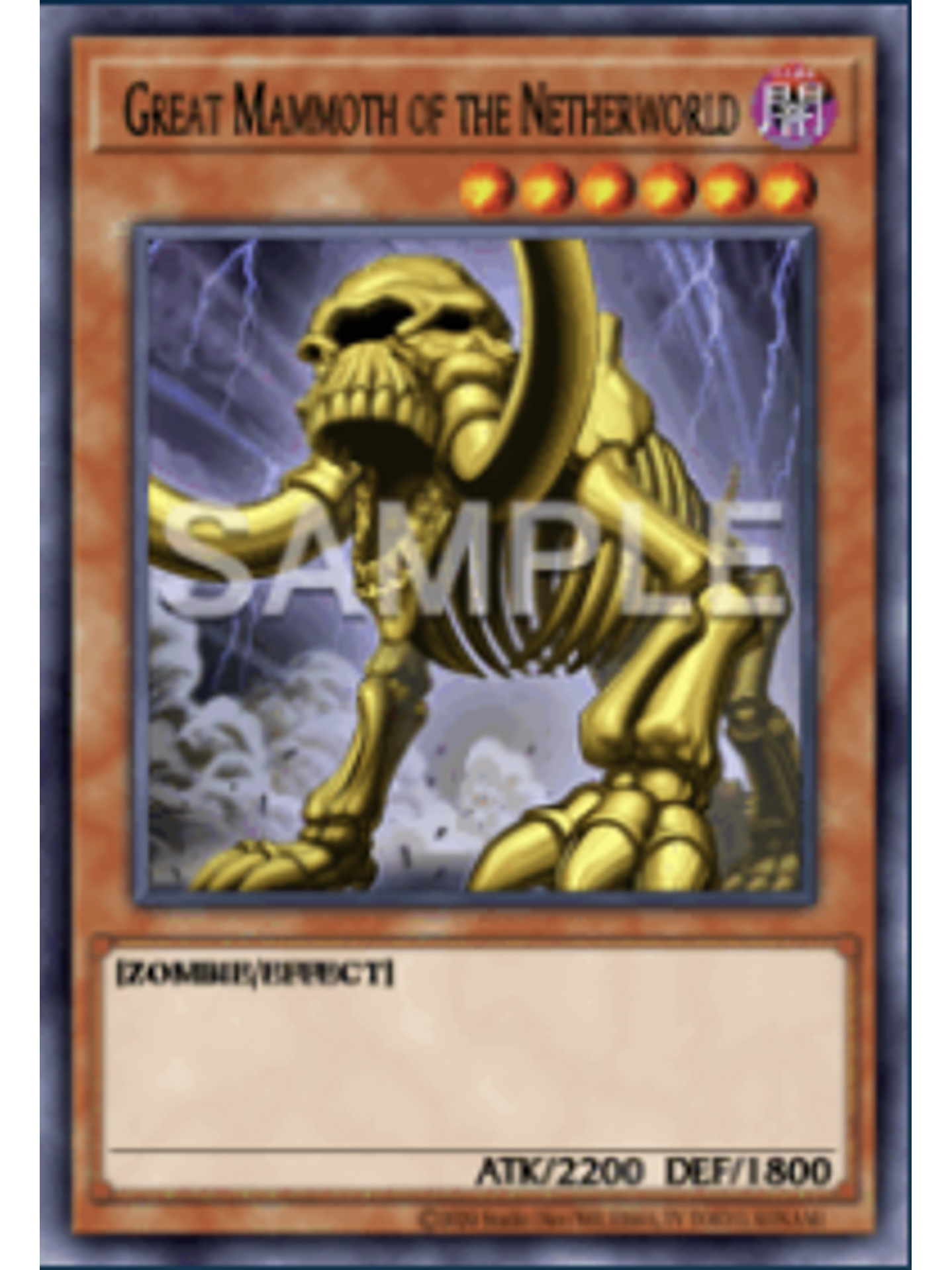 Great Mammoth of the Netherworld - MZMU-EN004 - Rare 1st Edition 1