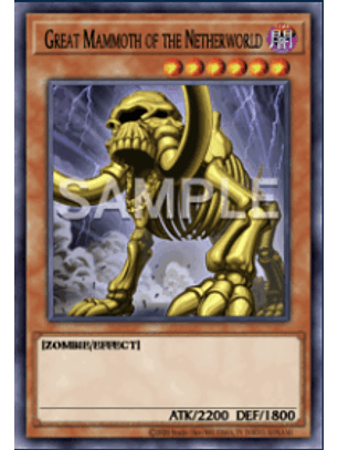 Great Mammoth of the Netherworld - MZMU-EN004 - Rare 1st Edition