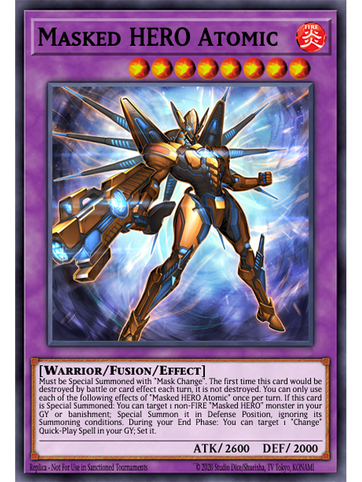 Masked HERO Atomic - MZMU-EN016 - Super Rare 1st Edition 1