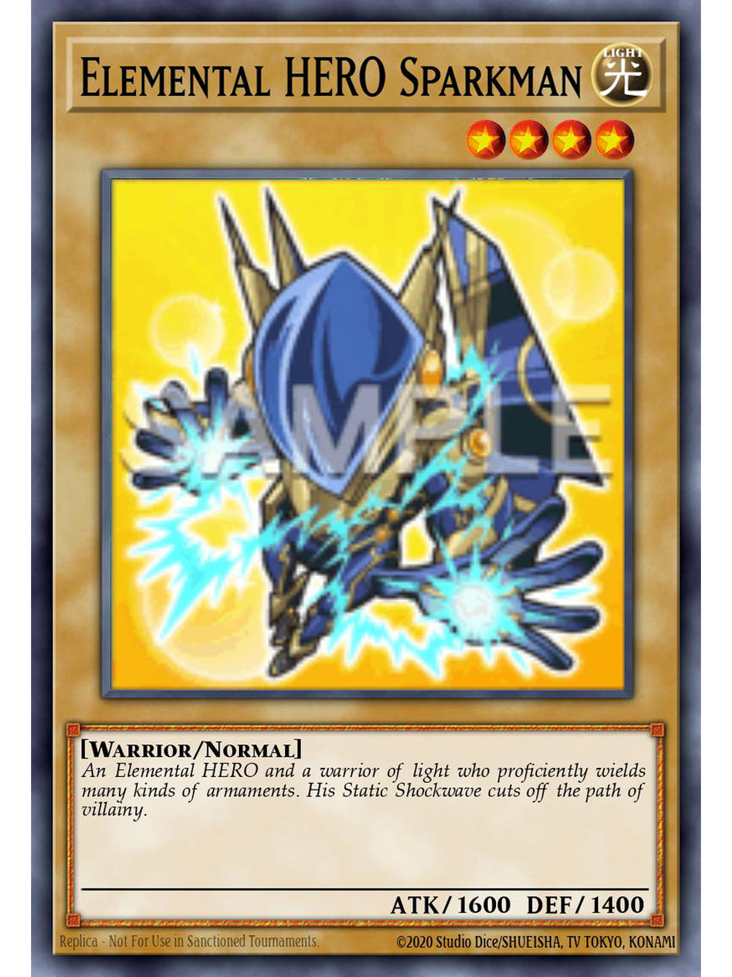Elemental HERO Sparkman - MZMU-EN059 - Secret Rare 1st Edition 1
