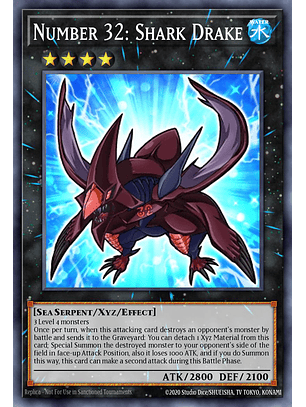 Number 32: Shark Drake - MZMU-EN067 - Secret Rare 1st Edition