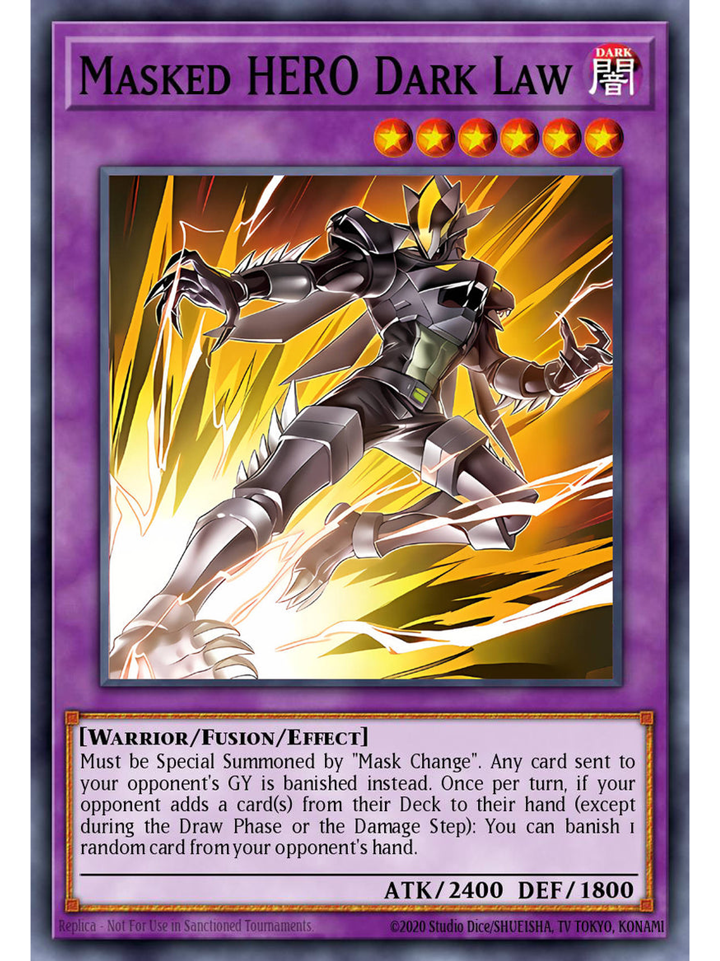 Masked HERO Dark Law - MZMU-EN070 - Ultra Rare 1st Edition 1