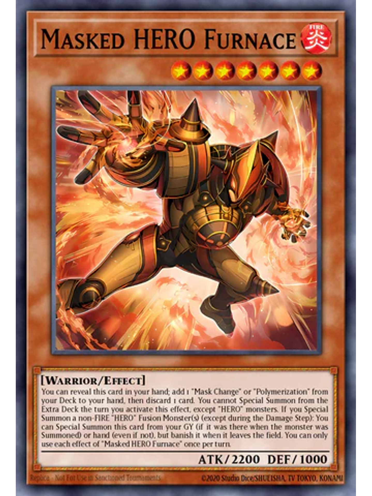 Masked HERO Furnace - MZMU-EN015 - Super Rare 1st Edition 1