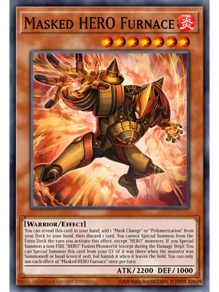 Masked HERO Furnace - MZMU-EN015 - Super Rare 1st Edition 1