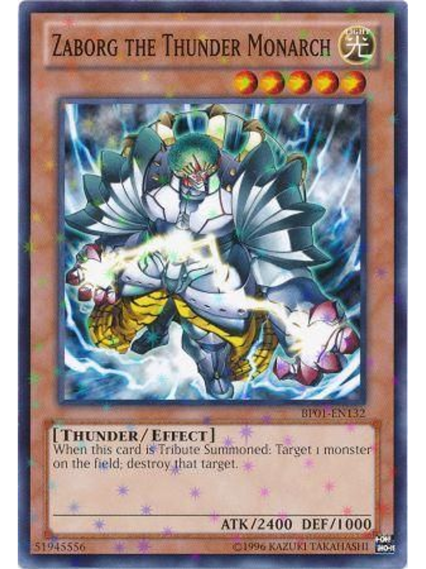 Zaborg the Thunder Monarch - BP01-EN132 - Starfoil Rare Unlimited 1