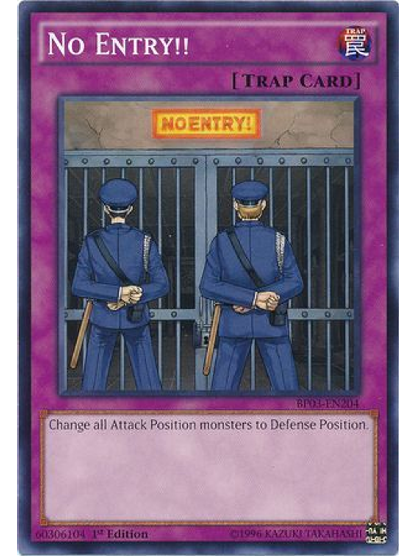 No Entry!! - BP03-EN204 - Common 1st Edition 1