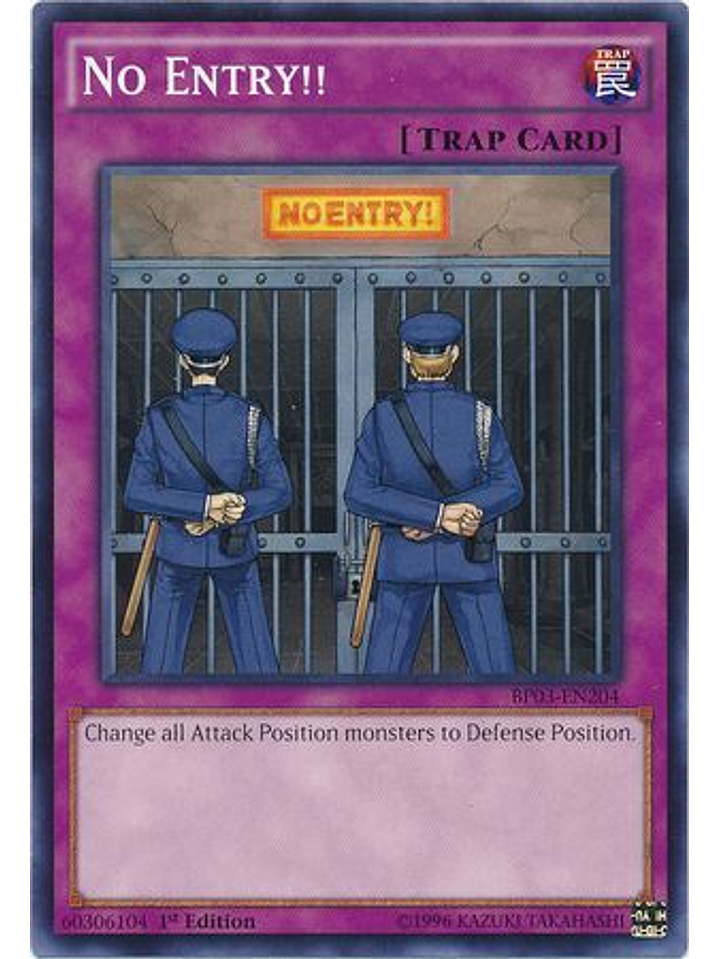 No Entry!! - BP03-EN204 - Common 1st Edition 1