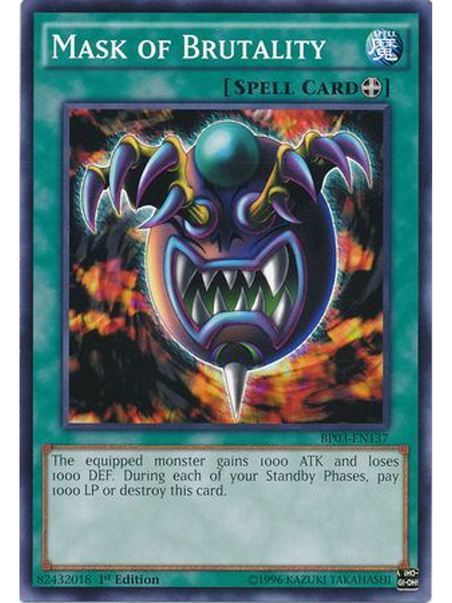 Mask of Brutality - BP03-EN137 - Common 1st Edition 1