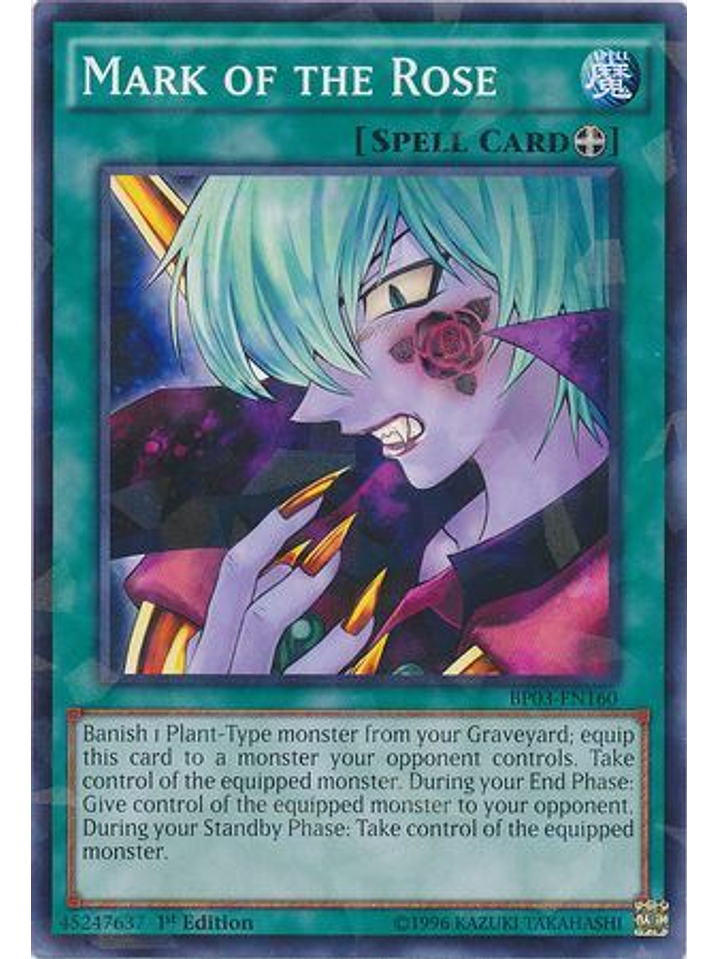 Mark of the Rose - BP03-EN160 - Shatterfoil Rare 1st Edition 1