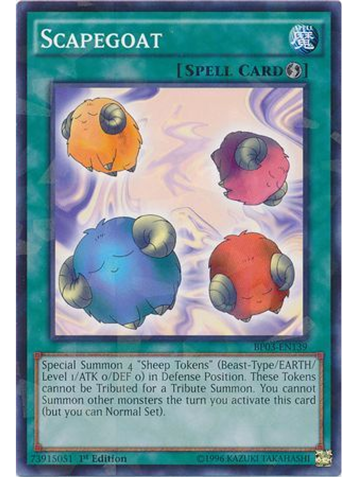Scapegoat - BP03-EN139 - Shatterfoil Rare 1st Edition 1