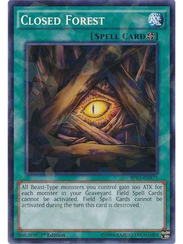 Closed Forest - BP03-EN171 - Shatterfoil Rare 1st Edition 1