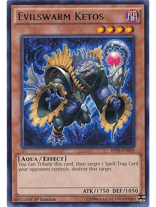 Evilswarm Ketos - BP03-EN098 - Rare 1st Edition