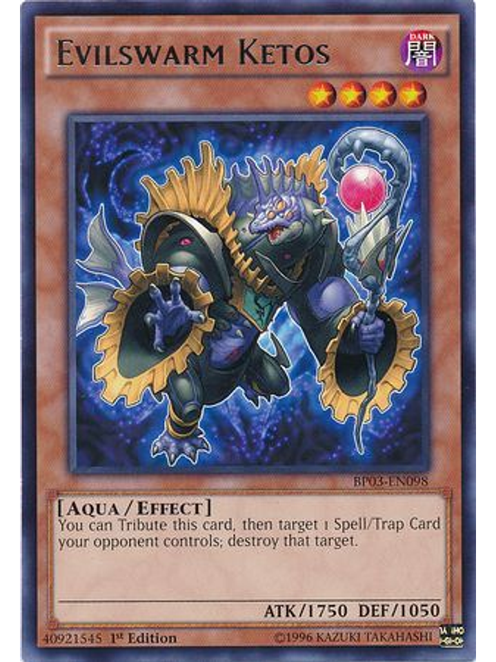 Evilswarm Ketos - BP03-EN098 - Rare 1st Edition 1
