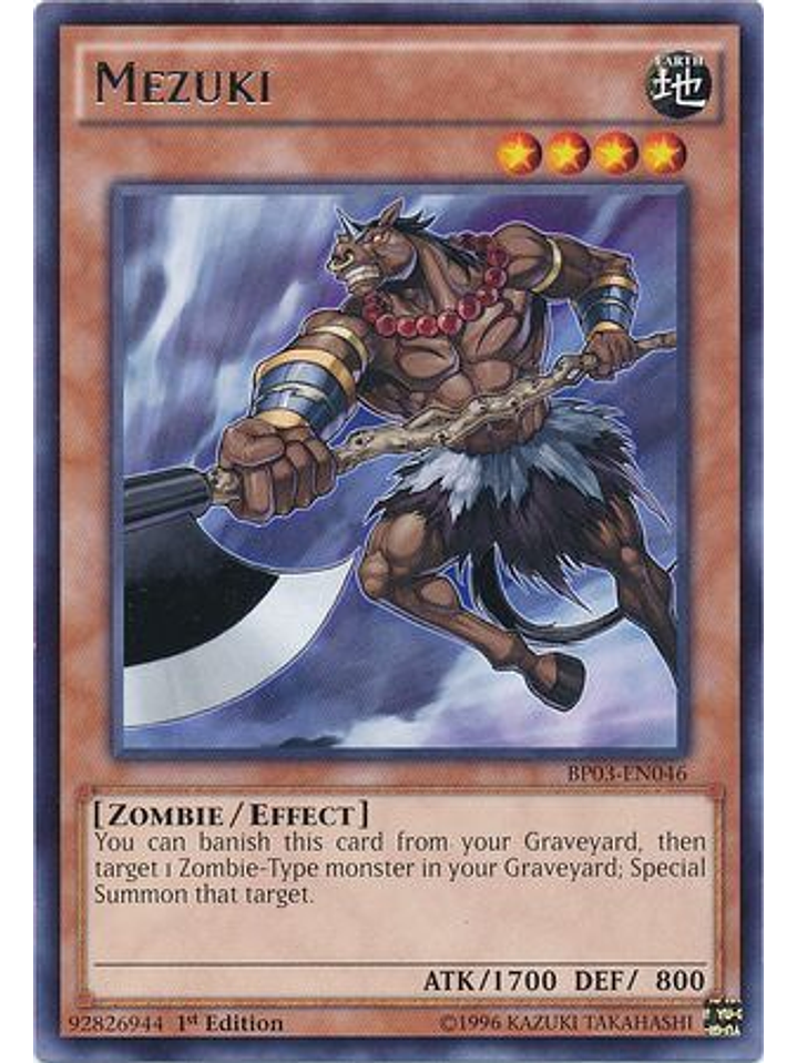 Mezuki - BP03-EN046 - Rare 1st Edition 1