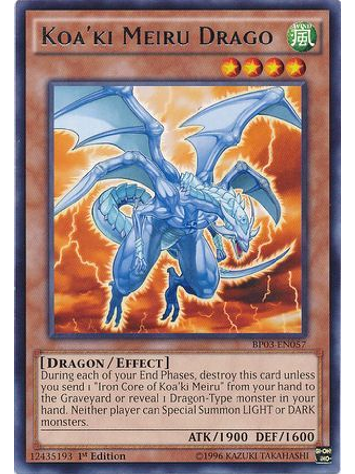 Koa'ki Meiru Drago - BP03-EN057 - Rare 1st Edition 1