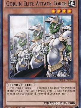 Goblin Elite Attack Force - BP03-EN017 - Rare 1st Edition