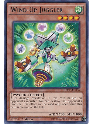 Wind-Up Juggler - BP03-EN086 - Rare 1st Edition